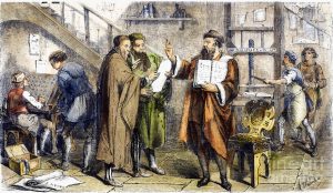 1440 г. Иоганн Гутенберг изобретает книгопечатание подвижными литерами