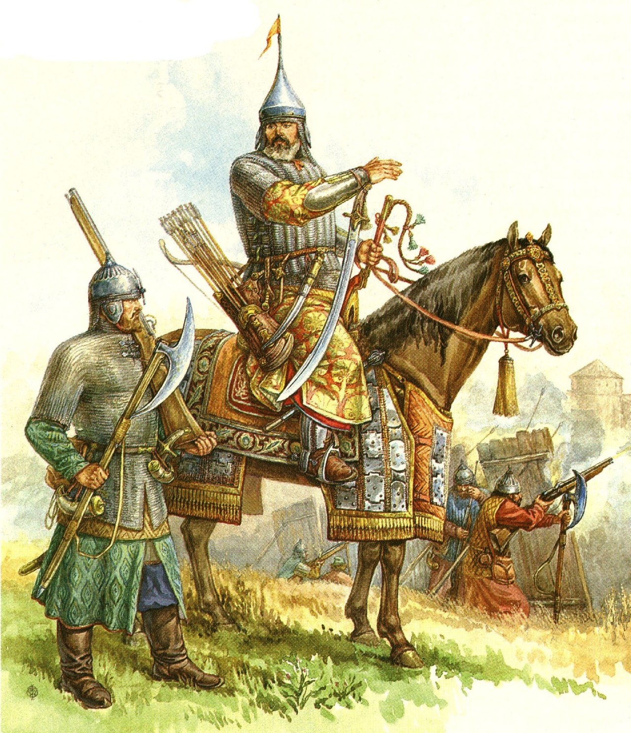 10 век военные. Князь Воротынский битва при Молодях. Поместная конница Ивана Грозного.