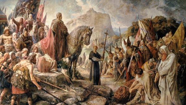 772 г. Карл Великий громит крепость саксов Эресбург и разрушает языческий идол Ирминсуль