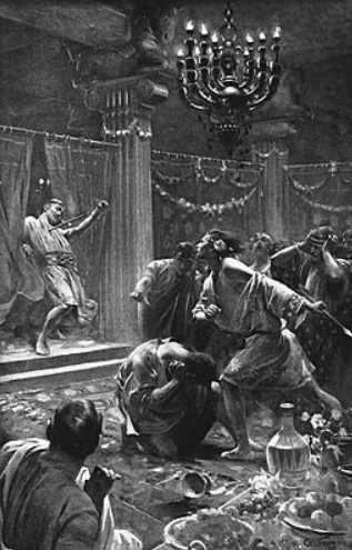 -328 г. до н.э. Александр Македонский убивает своего друга Клита Черного в пьяной ссоре