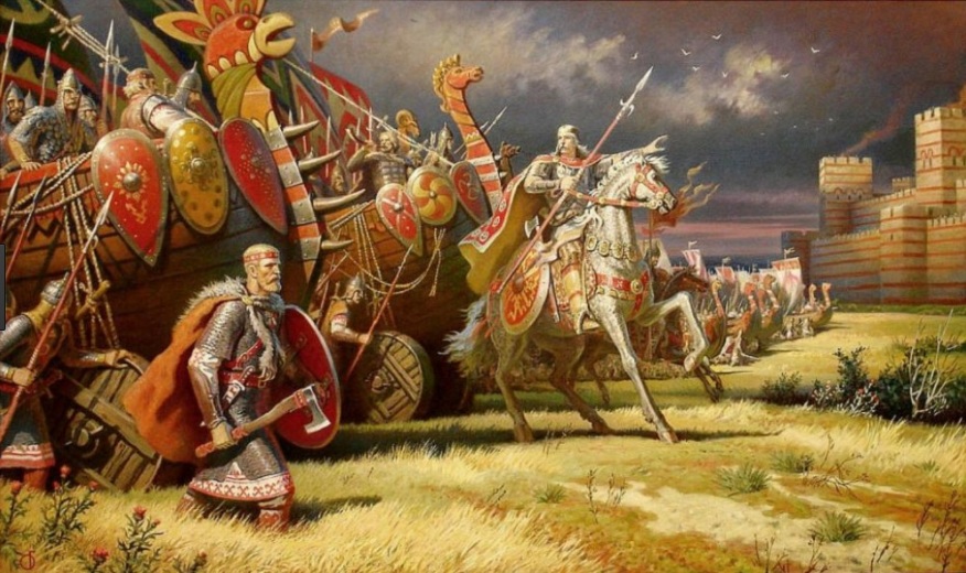 907 г. Олег Вещий выступил в поход на Константинополь