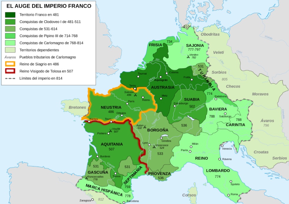 613 г. Хлотарь II, правитель франков, объединяет государство под своим правлением