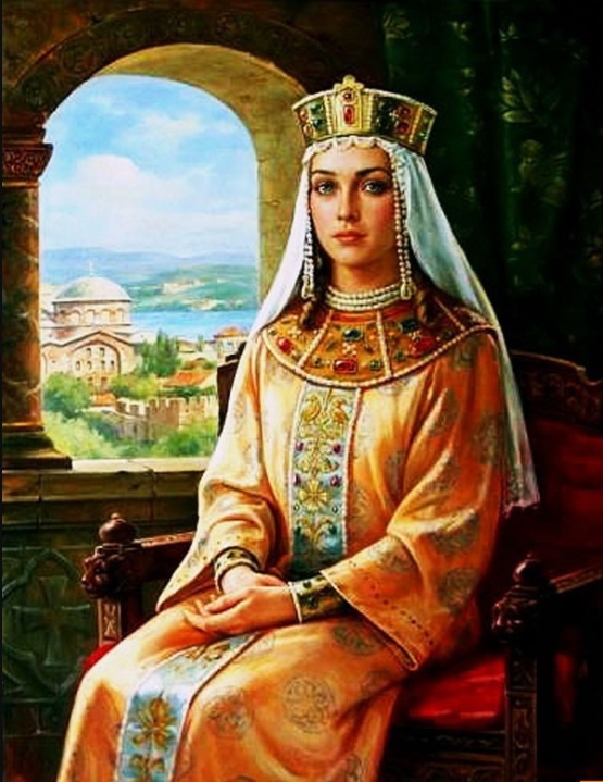 955 г. Ольга принимает Крещение, а Константин VII Багрянородный предлагает ей брак
