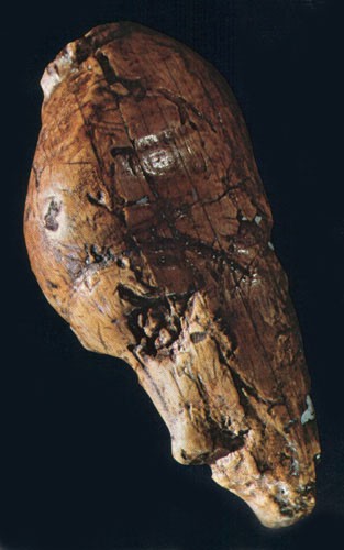 -30 000 г. до н.э. Кроманьонец владел женской головой из бивня мамонта и обожженной глиняной палеолитической венерой