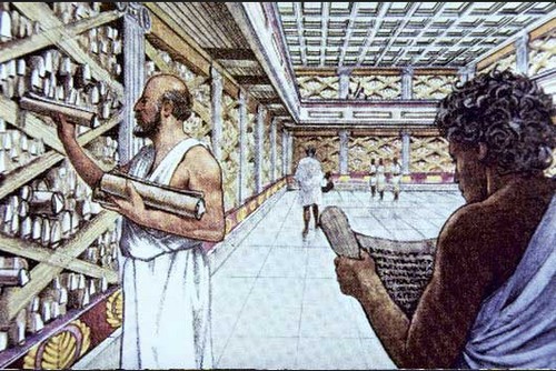 -283 г. до н. э. Деметрий Фалерский принимает участие в основании Мусейона и Александрийской библиотеки