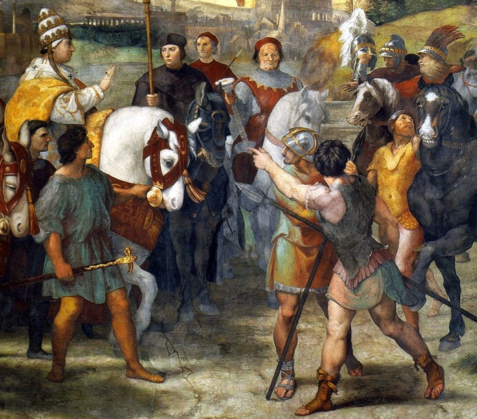 452 г. Аттила вторгается в Италию, но отказывается от похода на Рим
