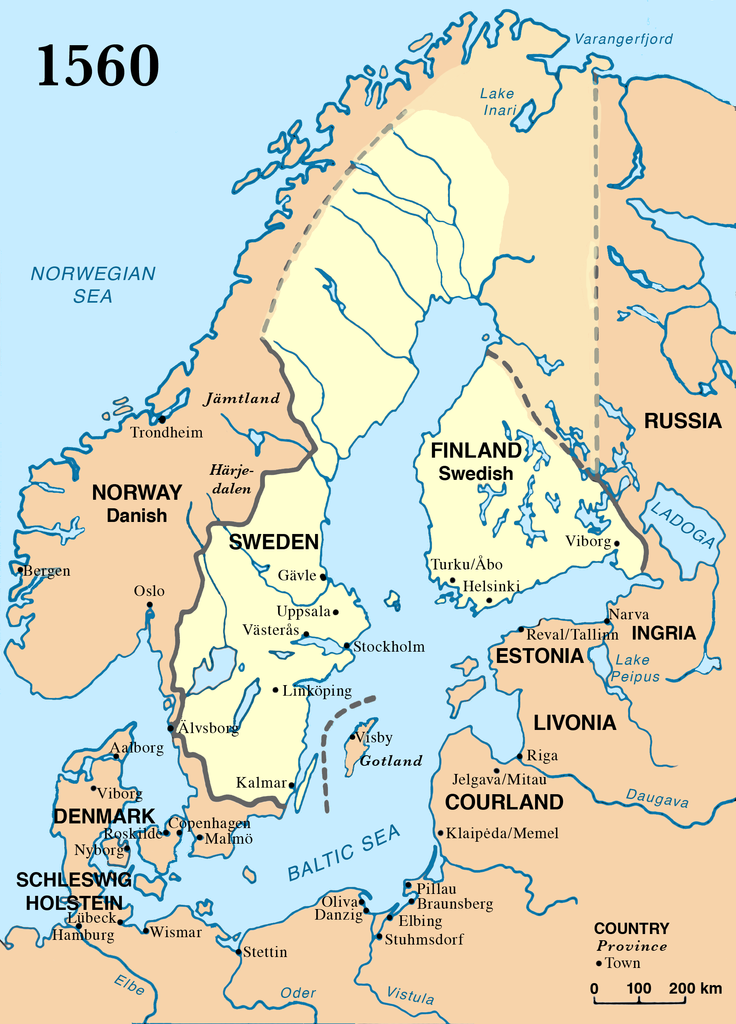 1555 г. Густав I Ваза, шведский король, приказывает осадить русскую крепость Орешек
