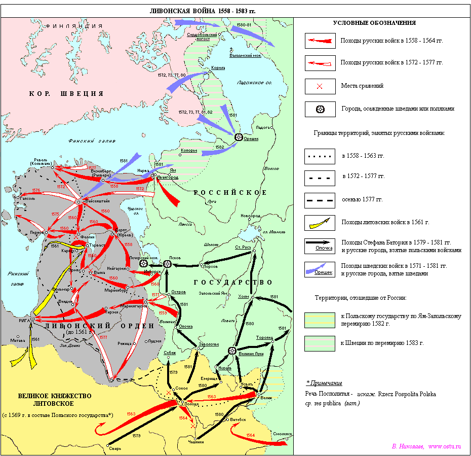 1583 г. Иван IV Грозный заключает Плюсское перемирие со Швецией
