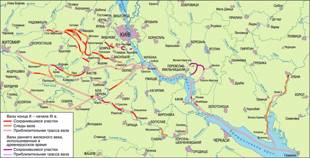 988 г. Владимир Святославич ставит города рядом с Киевом для обороны от печенегов