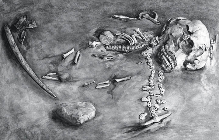 Мальчик (гаплогруппа R) 4-х лет погребен на стоянке у реки Белая