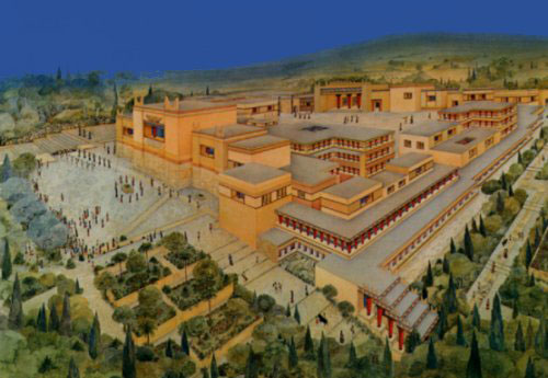 -1700 г. (до. н. э) Критяне строили дворцы без укреплений, имея мощный флот в качестве защиты